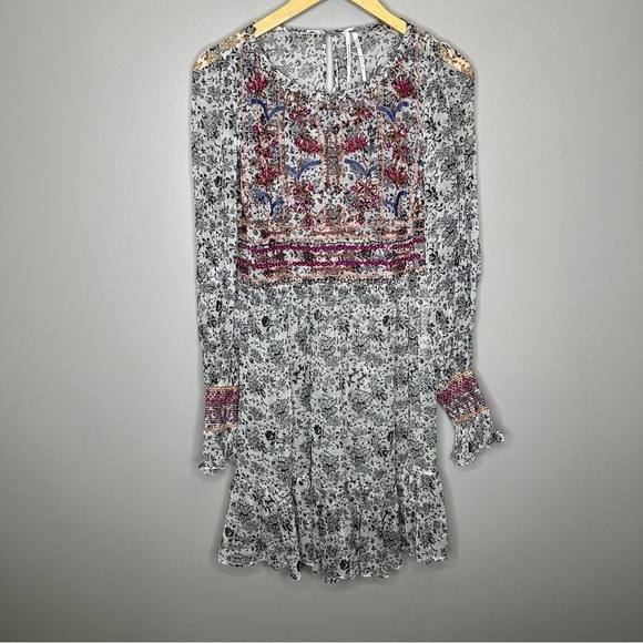 Anthropologie Giselle Beaded Tunic Chiffon Dress - Picture 2 of 9